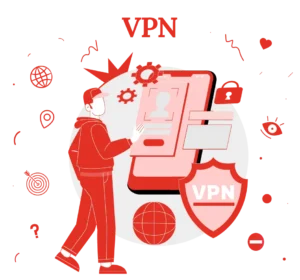 Illustration von Constance Nowak um VPN einfach erklärt zu zeigen