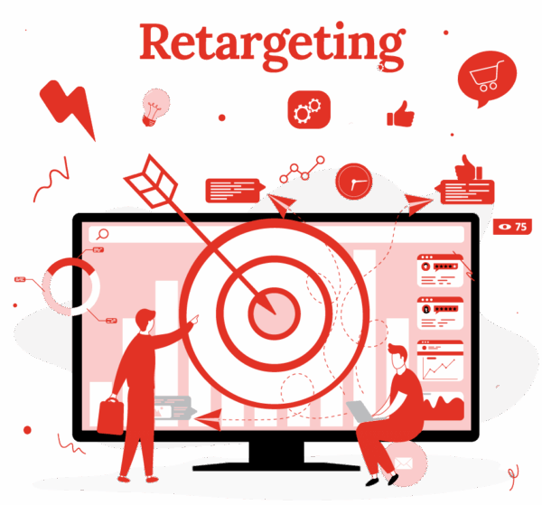 Illustration von Constance Nowak zum Begriff Retargeting