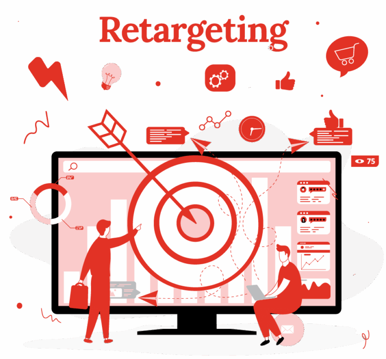 Illustration von Constance Nowak zum Begriff Retargeting
