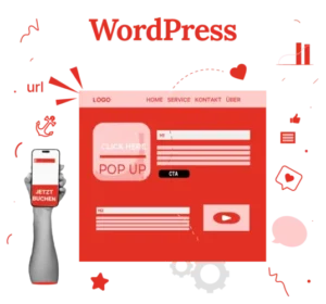 Illustration zeigt WordPress für die erste eigene Webseite