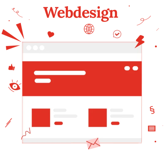 Webdesign für Einsteiger – Schritt-für-Schritt zur eigenen Website ohne Vorkenntnisse 1 illustration stellt webdesign dar mit herahder, hero udn section