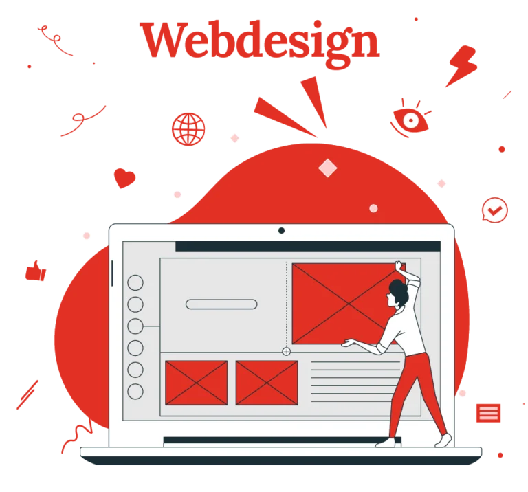 webdesign-illustration-zeigt-wie-bilder-texte-platziert werden