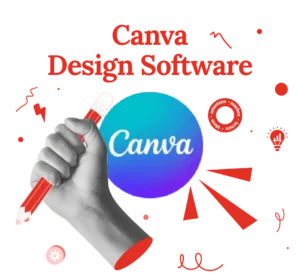 Cnava logo umgeben von Handmit Stift für Kreativität