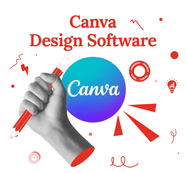 Cnava logo umgeben von Handmit Stift für Kreativität