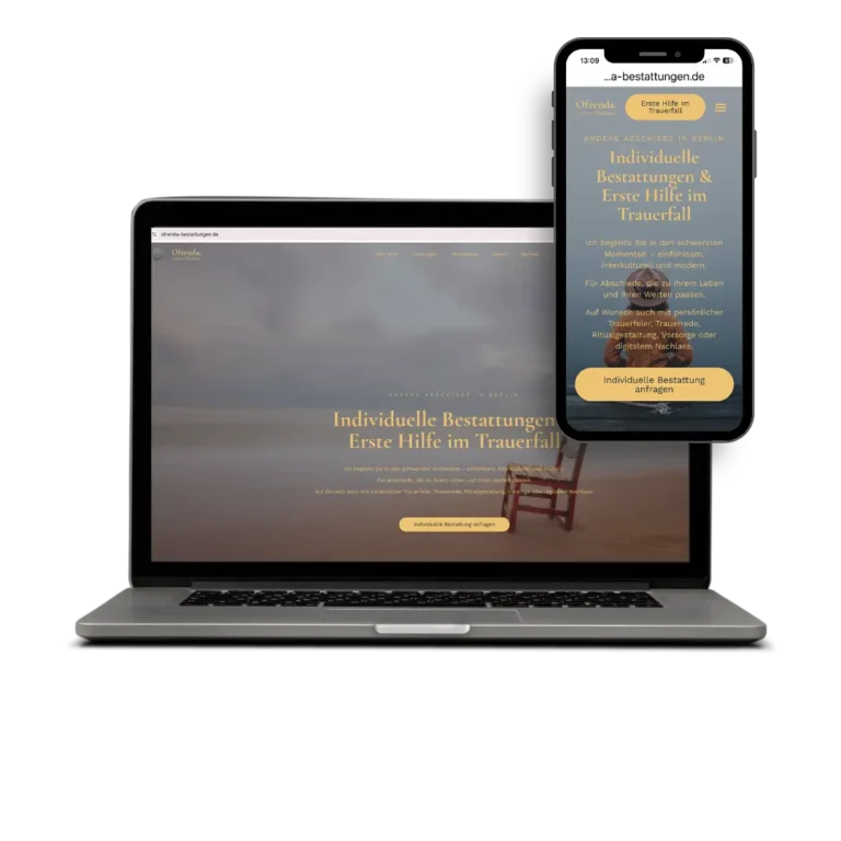 Webdesign Beispiel Startseite-ofrenda-bestattungen-webseite