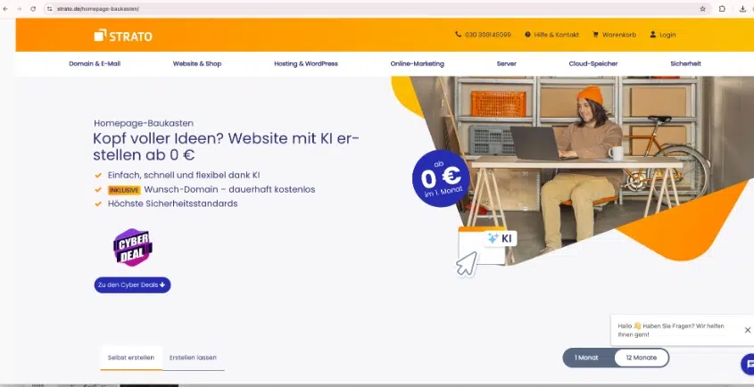 Die beliebtesten Website Baukästen im ehrlichen Vergleich – Teil 2 5 startseite-von-strato-website-pagebuilder